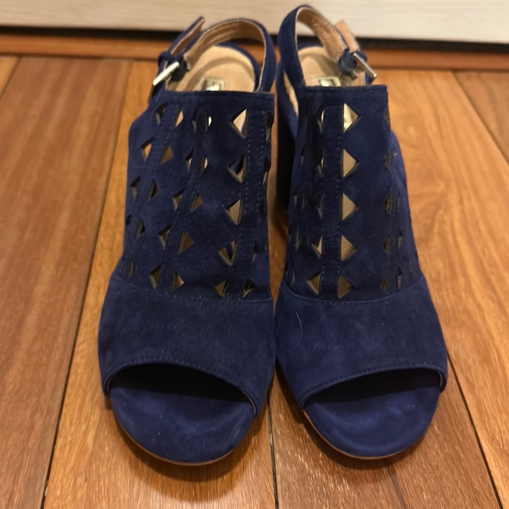 Blue Open Toe Sandals size 6.5
